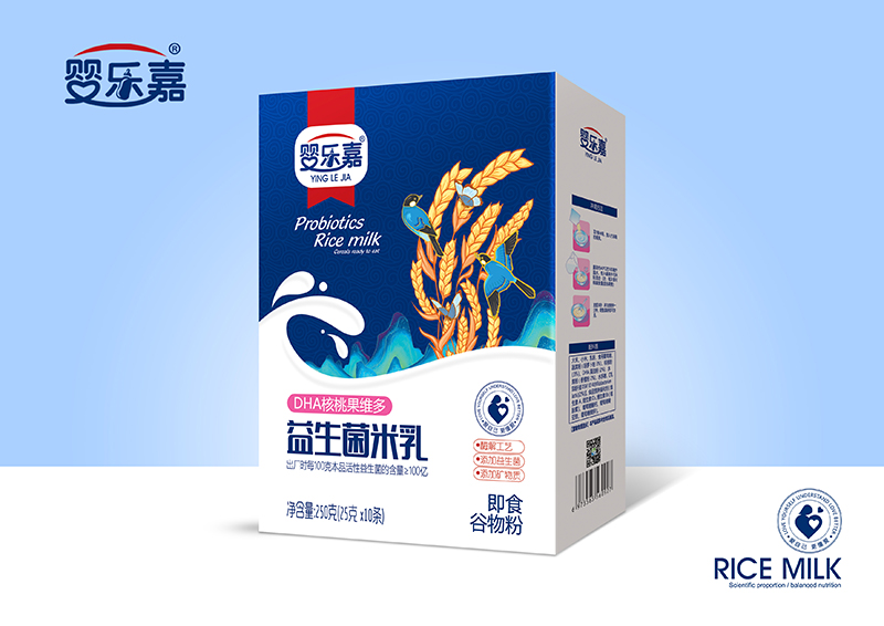 嬰樂(lè)嘉DHA核桃果維多益生菌米乳 盒裝