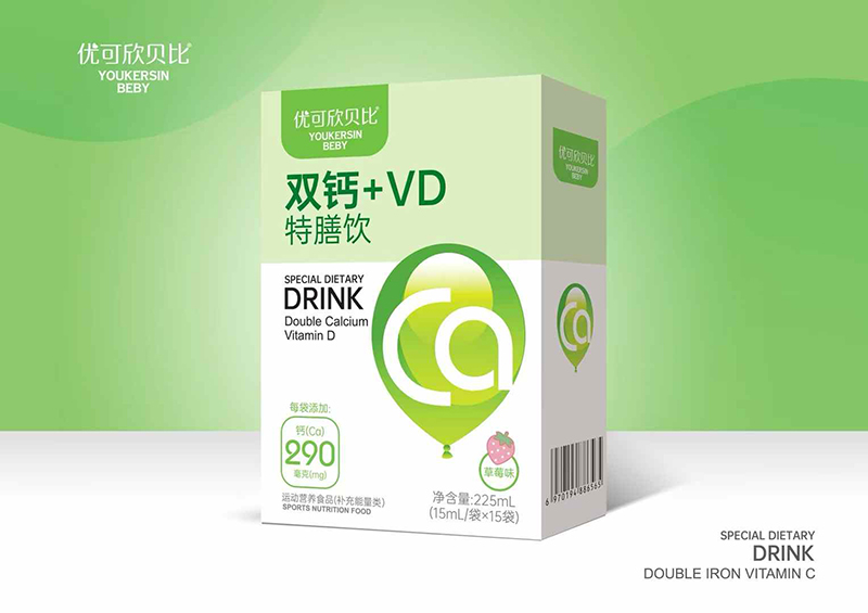 優(yōu)可欣貝比雙鈣+VD特膳飲
