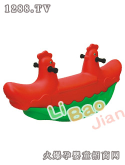 麗寶健雞形雙人搖馬扭扭車(chē)