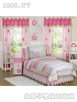 樂(lè)寶女童床上用品百花園
