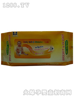 安柔深橘黃色嬰兒濕巾