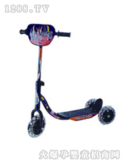 葫蘆娃兒童滑板車藍(lán)色寬車柄