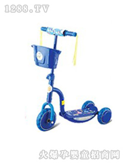 葫蘆娃兒童滑板車曲架藍(lán)色