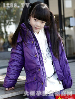 開(kāi)心寶貝深紫色棉襖