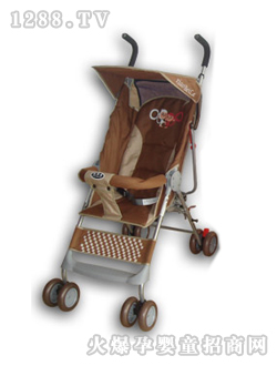 小貝樂(lè)兒童推車T-116棕色