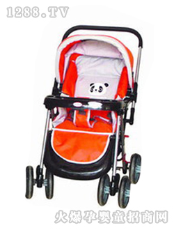 小貝樂(lè)兒童手推車T-128橘色