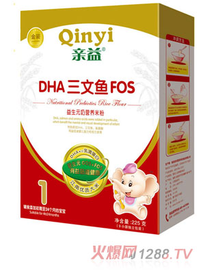 親益盒裝益生元DHA三文魚(yú)FOS奶營(yíng)養(yǎng)米粉1段