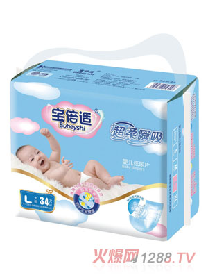 寶倍適超柔瞬吸紙尿片L34