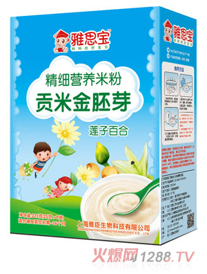雅思寶蓮子百合貢米金胚芽營養(yǎng)米粉盒裝