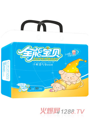 全能寶貝中包干爽透氣紙尿褲S碼30片