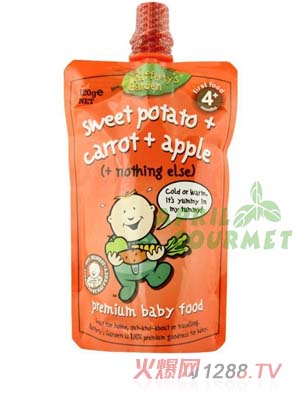 葉子?jì)雰汗啵t薯、胡蘿卜和蘋果）