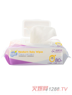 呵貝膚0+新生兒手口濕巾（80片翻蓋）