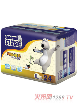 貝肯熊爽膚極柔紙尿褲L碼