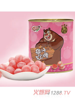 熊出沒(méi)105g迷你罐果汁軟糖草莓味