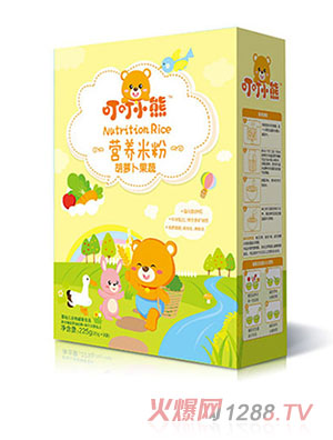 叮叮小熊營(yíng)養(yǎng)米粉盒裝-胡蘿卜果蔬