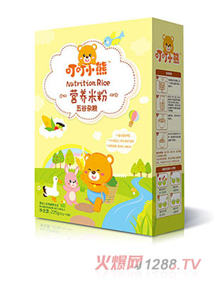 叮叮小熊營(yíng)養(yǎng)米粉盒裝-五谷雜糧