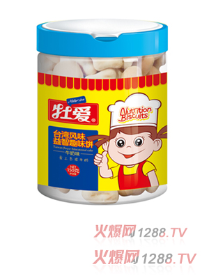 牡愛臺灣風味益智趣味餅-牛奶味