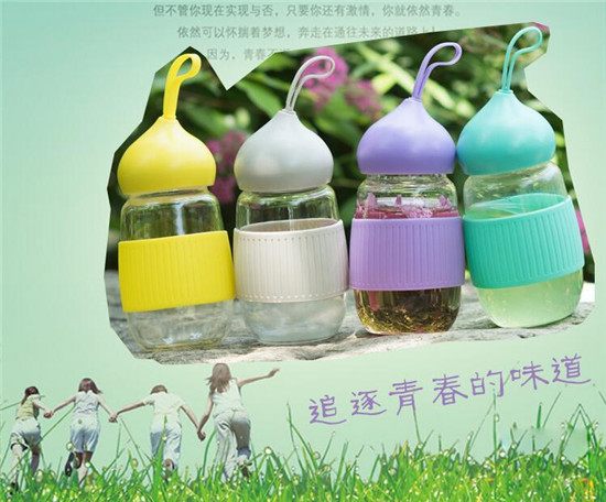 宜噠高硼硅便攜玻璃水杯