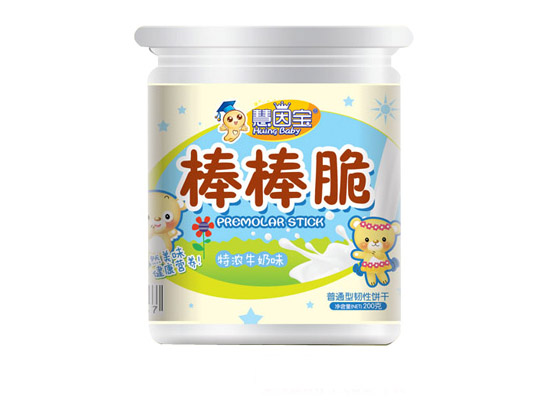 慧因寶棒棒脆牛奶味餅干桶裝