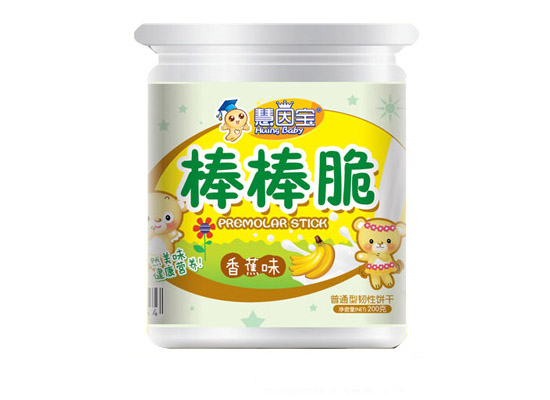 慧因寶棒棒脆香蕉味餅干桶裝