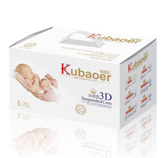 酷寶3D絲絨面嬰兒紙尿褲L碼76片