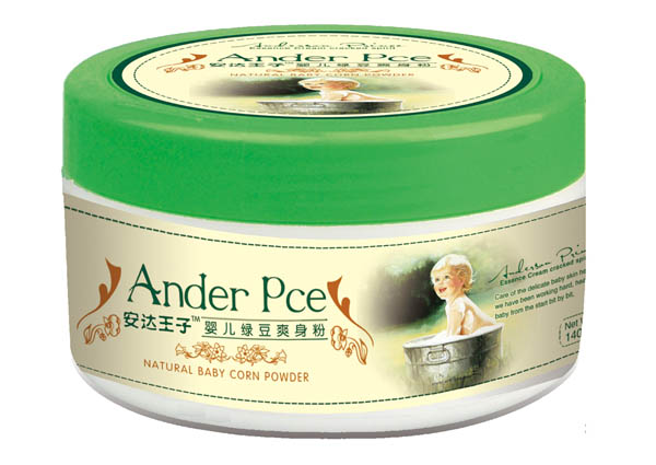 安達(dá)王子?jì)雰壕G豆爽身粉