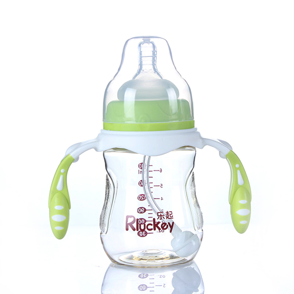 樂起寬口徑PPSU奶瓶綠色