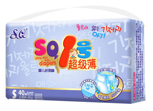 SQ1號超級薄嬰兒紙尿褲S碼40片