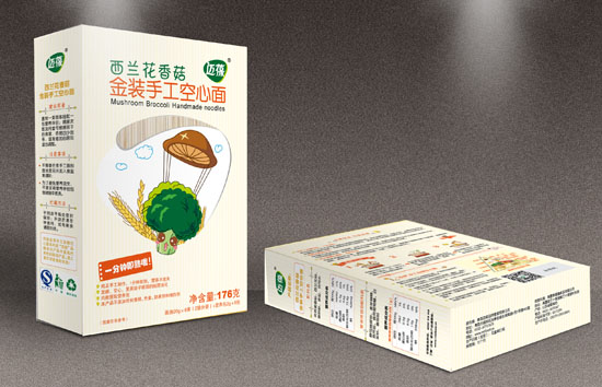 邁葆西蘭花香菇金裝手工空心面