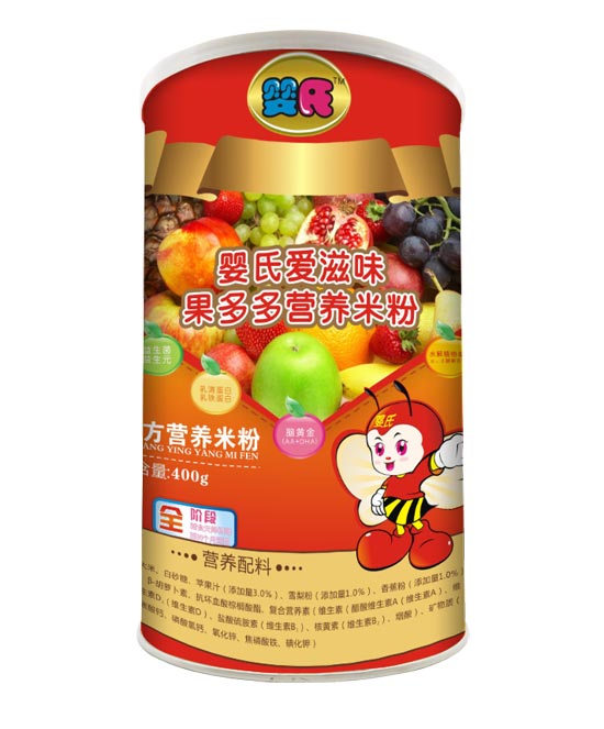 嬰氏果多多營(yíng)養(yǎng)米粉罐子