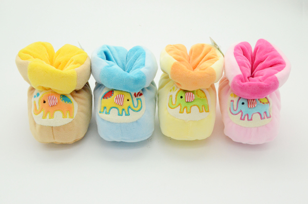 愛嬰童長筒襪中幫軟底保暖寶寶學步鞋