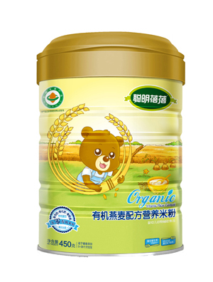 聰明蓓蓓有機燕麥配方營養(yǎng)米粉罐